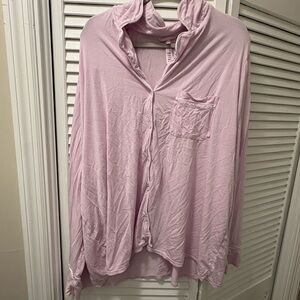 Skims lounge long sleeve pink pajamas